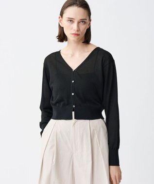 uncrave シアーニット 2WAYカーディガン ブラック