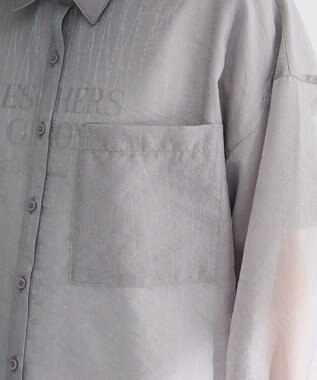 Green Parks 　・ＥＬＥＮＣＡＲＥ　ＤＵＥ　ラメシアー長袖シャツ Charcoal Gray