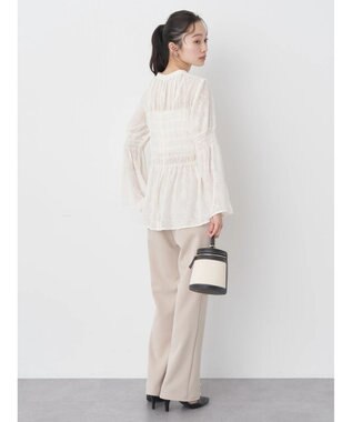 earth music&ecology パールスリットパンツ Light Beige