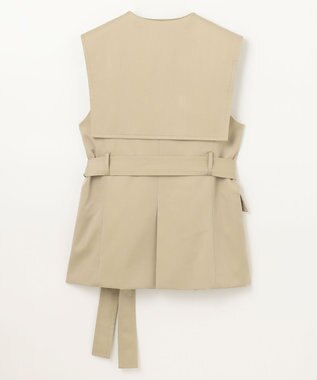 GRACE CONTINENTAL セーラーカラーサテンベスト ベージュ