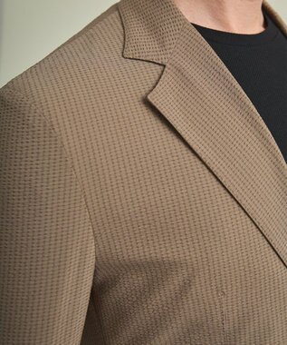 GOTAIRIKU 【AIRY MOVE  / セットアップ対応】DotAir2WAYストレッチサッカー セットアップジャケット ベージュ系