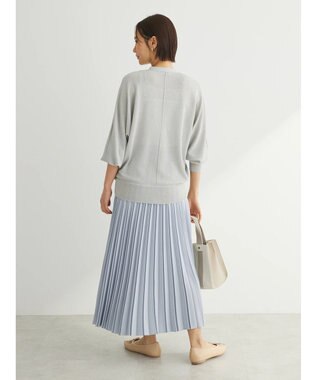 Green Parks ＵＶカット加工　ドルマンニットカーディガン Light Gray