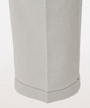 JOSEPH ABBOUD MOUNTAIN クレープドットエアー パンツ ライトグレー系