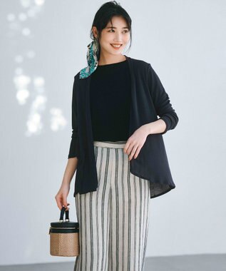 23区 【新色追加/VERY5月号掲載】レーヨンポリエステルストレッチ プルオーバー ニット ネイビー系