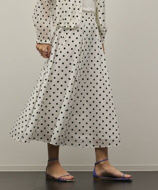 ドットフロッキータックスカート