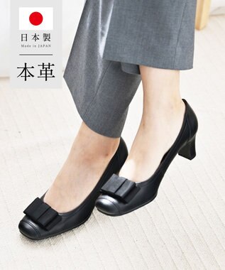 Pointer 日本製 リボンラウンドトゥパンプス