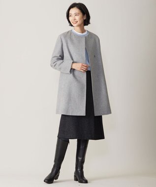 J.PRESS LADIES シルクネップ ツイード スカート グレー系