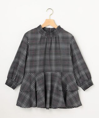 組曲 L ライトトロピカルティアード ブラウス ブラック系3