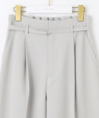 ANY SIS 【セットアップ可】ドライタッチクール ワイドパンツ ライトグレー