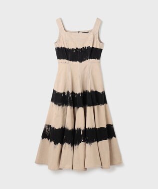 GRACE CONTINENTAL デニム切替サーキュラーワンピース ベージュ