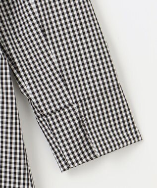 J.PRESS LADIES S 【洗える】 GIZAコットンギンガム ステンカラー コート ブラック系3