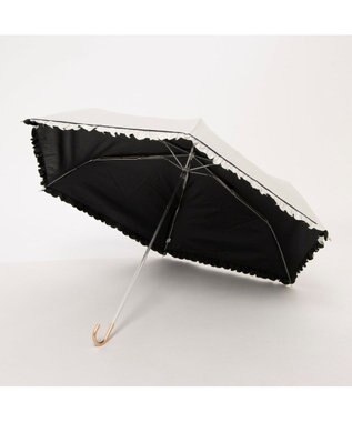 UNBILLION カシュネ cachenez / PUヒートカットフリル3段折りたたみ傘 ホワイト