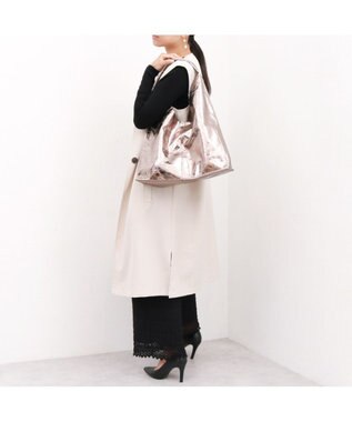 UNBILLION 【テレビ ドラマ着用アイテム】カシュカシュ cachecache / 一枚仕立てホーボーバッグ ダークシルバー