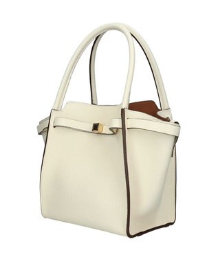 INTER-CHAUSSURES 【LORISTELLA】ソフトカーブ ハンドバッグスモール ホワイト