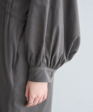 YECCA VECCA UVカット2way袖バルーンワンピース Charcoal Gray