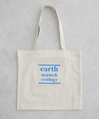 earth music&ecology バイカラーロゴトートバッグ Ivory