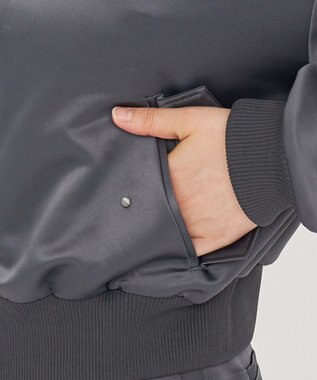 uncrave ラスターサテン ブルゾン（uncrave WHITE） スレート