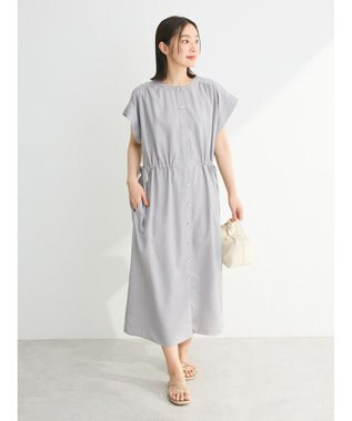 Green Parks ・ＥＬＥＮＣＡＲＥ　ＤＵＥリネンライクドロストワンピース Gray