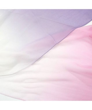 Marca ＜洗えるシルク＞【Marcaオリジナル】オンブレーロング ウォッシャブル シルクローン ロングスカーフ ピンクパープル