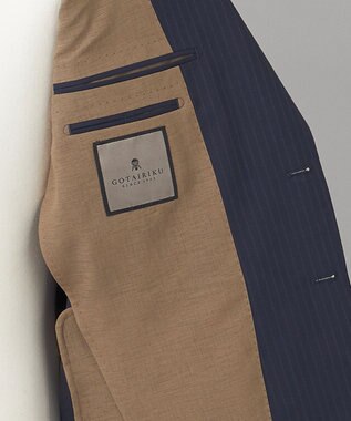 GOTAIRIKU 【御幸毛織】Superio160 ウールモヘヤシルクカシミヤ　スーツ（ネイビーストライプ） ネイビー系1