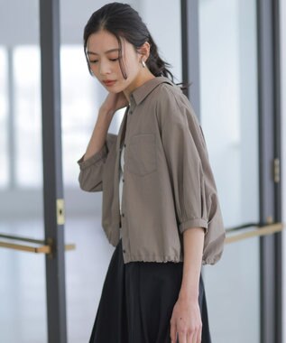 組曲 【先行予約】ライトファンクション ボリューム袖ブルゾン モカ系