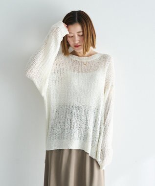 YECCA VECCA ルーズニットプルオーバー Ivory
