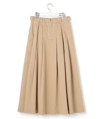 23区 S 【先行予約】ストレッチギャバ タックフレアスカート ベージュ系