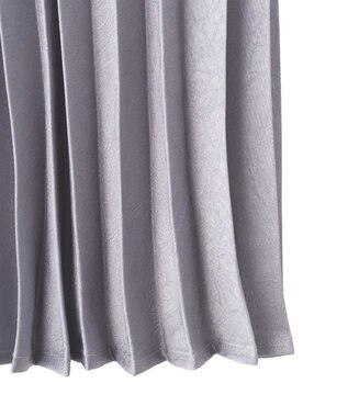 YECCA VECCA サテンプリーツスカート Grayish Blue