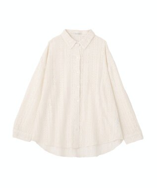 Green Parks 長袖レースシャツ Off White