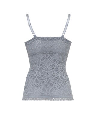 BRADELIS New York 【BRADELIS Me】 Perfumyプラスブラキャミ25A1 ノンワイヤー 補正下着 カップ付き ブラトップ バストアップ グレー