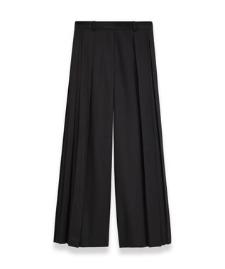 JOSEPH ジョゼフプリッセ　ワイドトラウザーズ Black