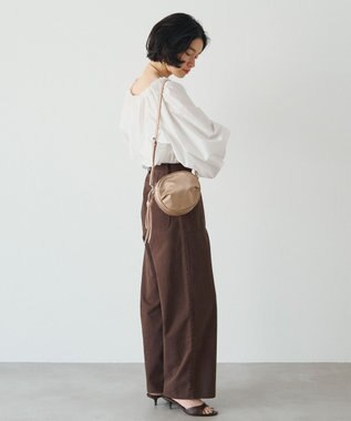 russet クラウズナイロンサークルミニショルダーバッグ(CE-1728) PinkBeige