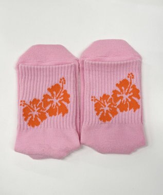 WEGO バックハイビスカスソックス ライトピンク