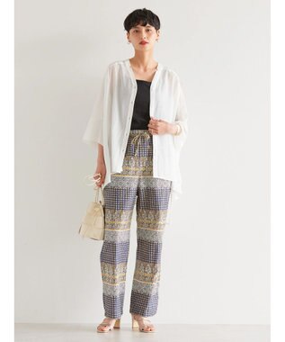 AMERICAN HOLIC バックギャザーＶネックシアーシャツ Off White