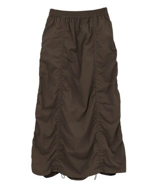 CRAFT STANDARD BOUTIQUE ドロストシャーリングデザインスカート Brown