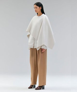 BEIGE， CHICORA / プルオーバーウールニットケープ Bone