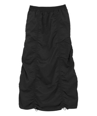 CRAFT STANDARD BOUTIQUE ドロストシャーリングデザインスカート Black