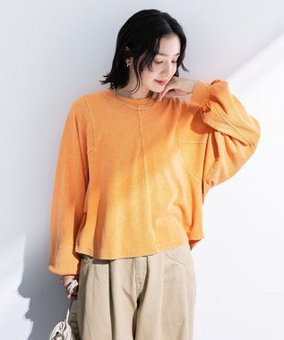 Green Parks ウ゛ィンテージ加工ドルマンカットプルオーバー Orange