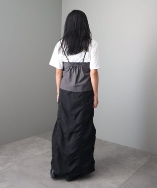 CRAFT STANDARD BOUTIQUE ドロストシャーリングデザインスカート Black