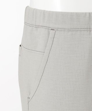 JOSEPH ABBOUD MOUNTAIN クレープドットエアー パンツ ライトグレー系