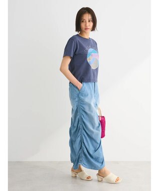 Green Parks ・Ｄｏｕｂｌｅ　Ｆｌａｇｓウ゛ィンテージライクプリントＴ Navy