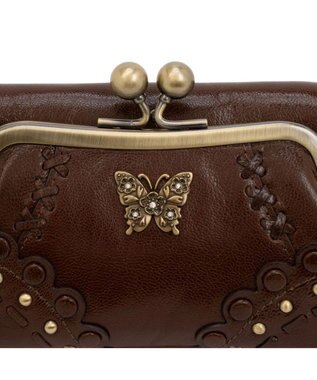 ANNA SUI マチルダ 口金二つ折り財布 ブラウン