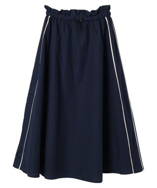 Green Parks サイドラインフレアスカート Navy