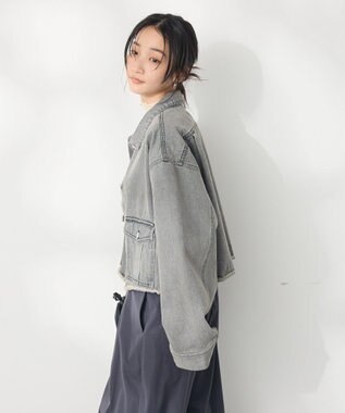 CRAFT STANDARD BOUTIQUE カットオフデニムショートジャケット Gray