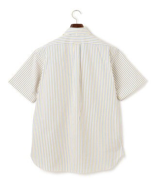 J.PRESS MEN 風が通るシアサッカーの清涼感【吸水速乾 / 高通気性】【クールマックス】サッカーストライプ シャツ / B.D. イエロー系1