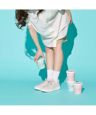 ing <ing>【レイン対応】ローカット厚底スニーカー ライトベージュ