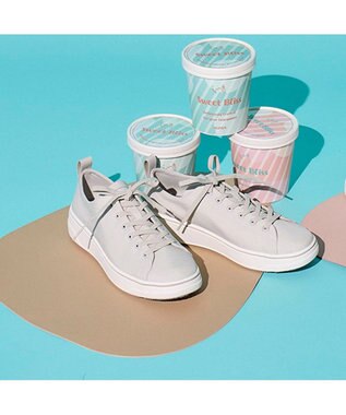 ing <ing>【レイン対応】ローカット厚底スニーカー ライトベージュ