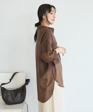 CRAFT STANDARD BOUTIQUE シアーハオリシャツ Brown