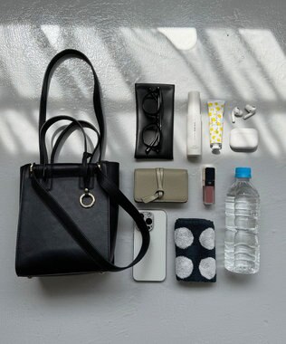 組曲 2WAYハンドルスクエアショルダー バッグ Mini ブラック系