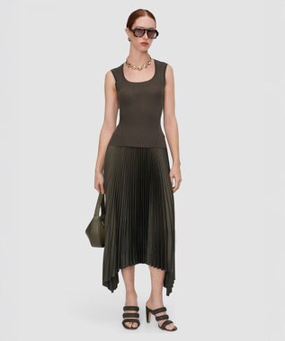 JOSEPH ニットウィーブプリッセスカート ADE Palm Leaf